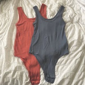 Bodysuits, lightweight ribbed material
